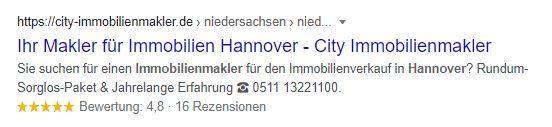 city-immobilienmakler-google-organisch-platz-1