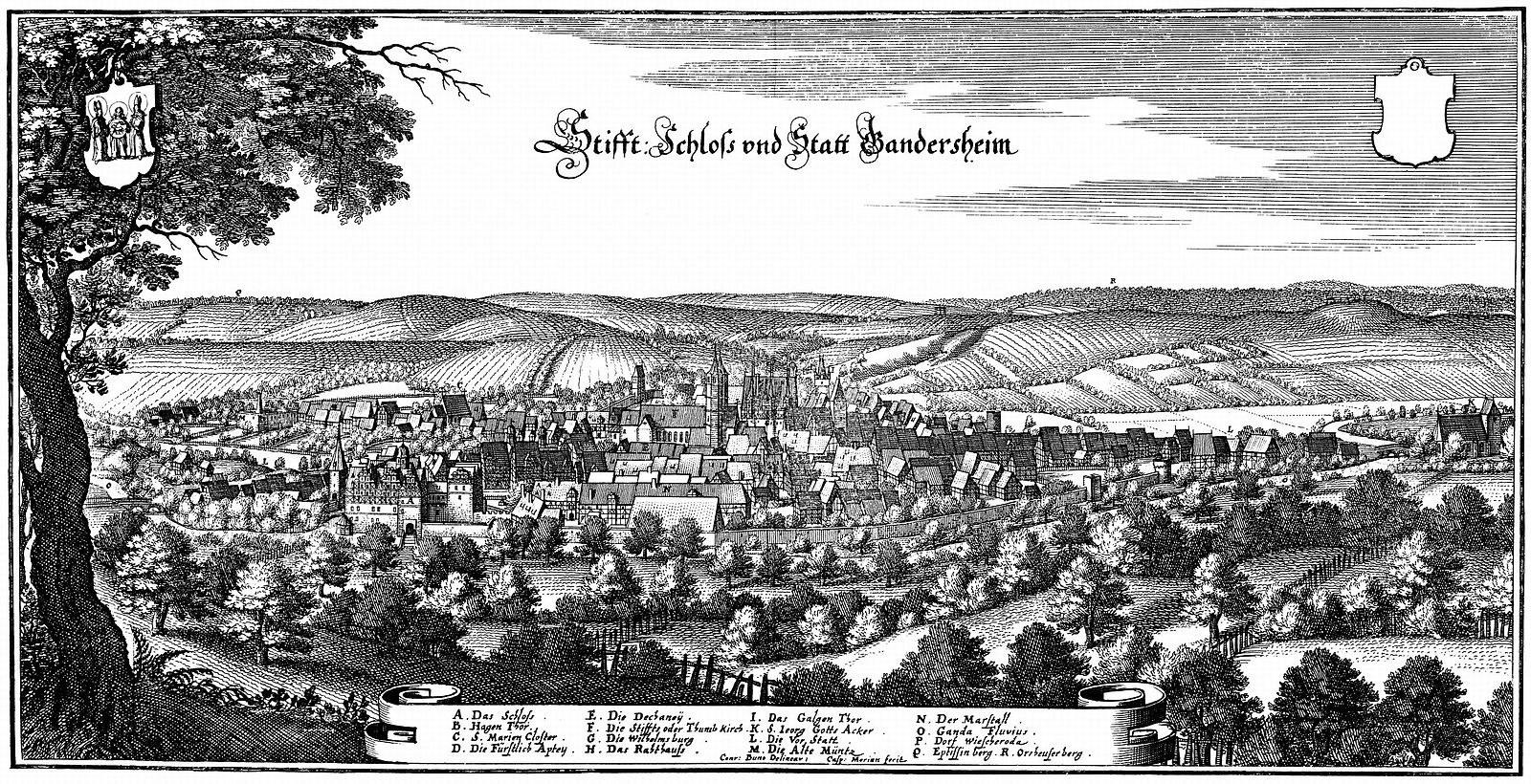 Panoramablick über Bad Gandersheim – Rathaus und historische Altstadt