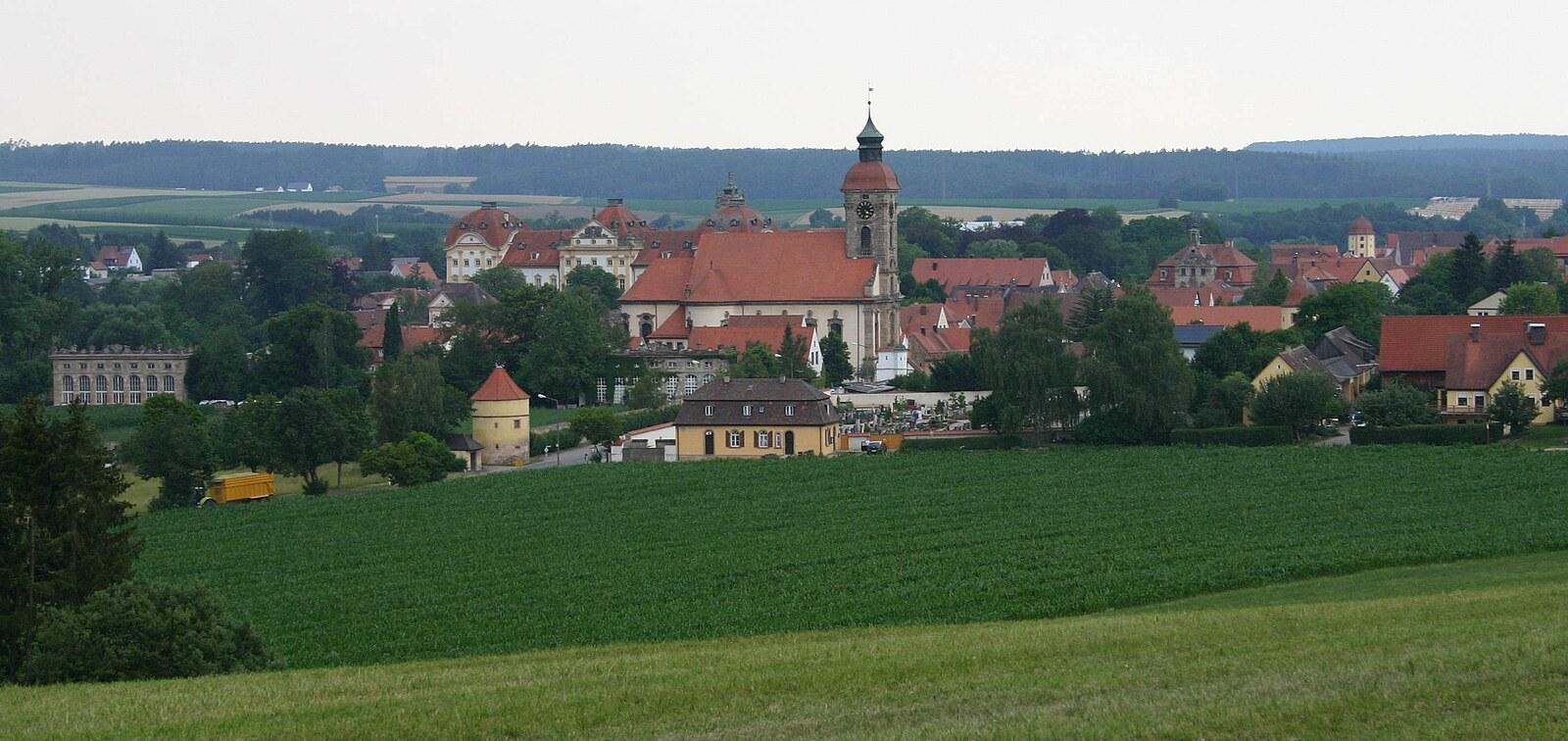 Panoramablick über Ellingen – Rathaus, Maschsee und Skyline