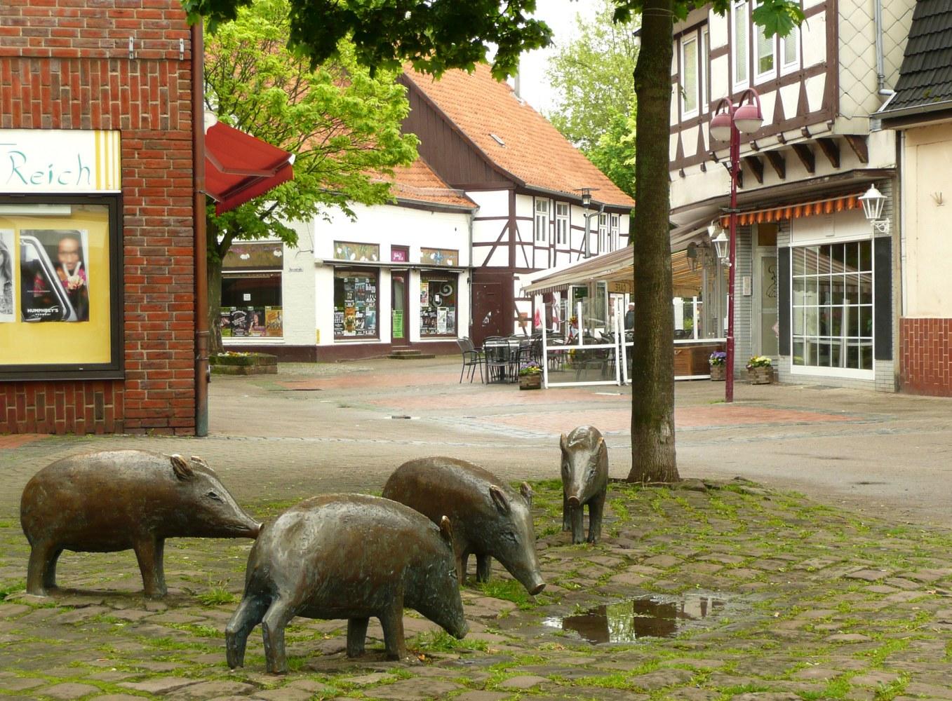 Panoramablick über Gehrden – Rathaus, Maschsee und Skyline