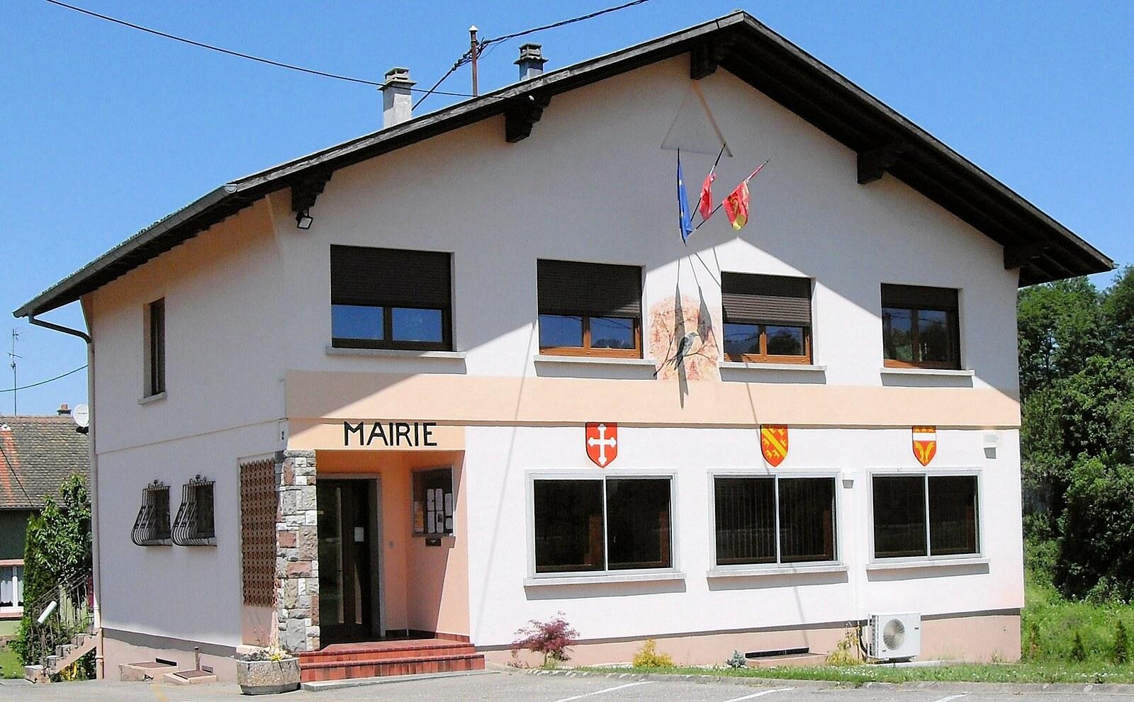 Panoramablick über Merzen – Rathaus, Maschsee und Skyline