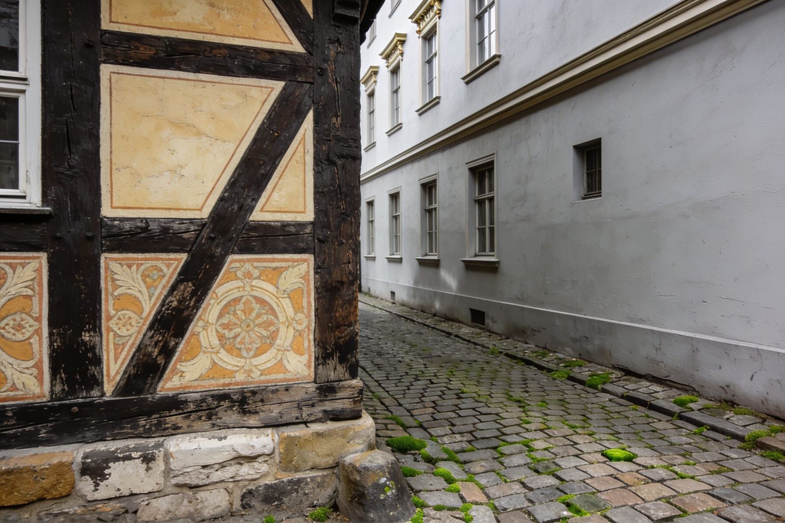 Altstadtgasse mit Fachwerkgiebeln