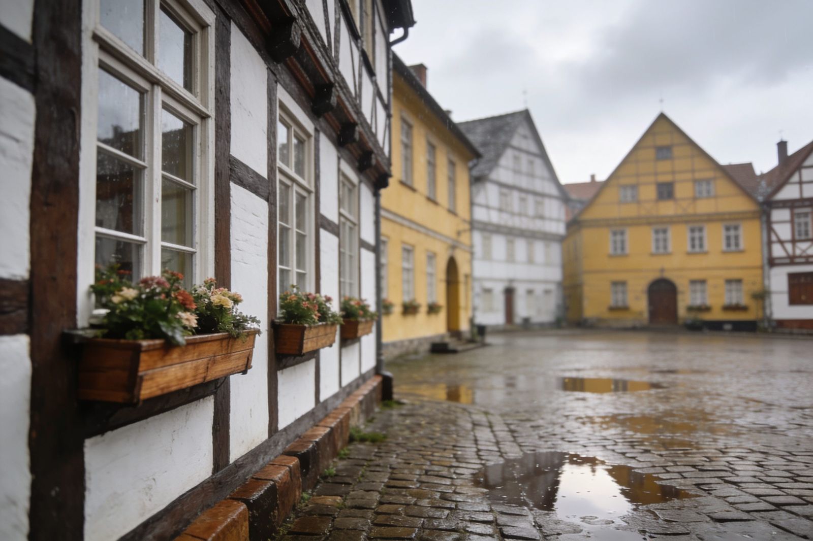 Altstadtplatz mit Fachwerkfassaden