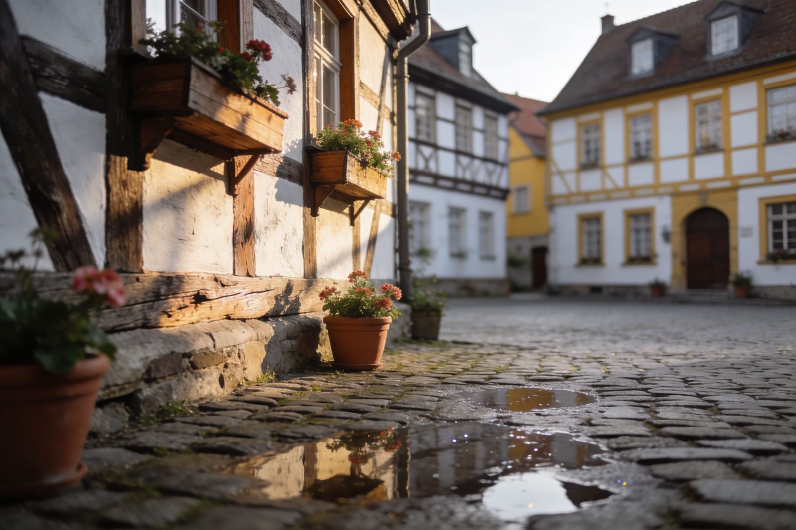 Altstadtplatz mit Fachwerkfassaden