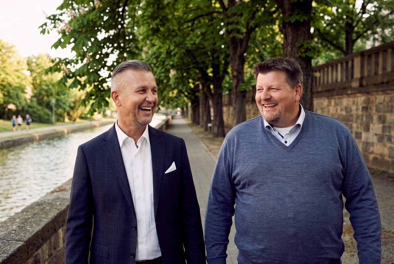 Henri Ehmke und Markus Meyer von City Immobilienmakler im Gespräch
