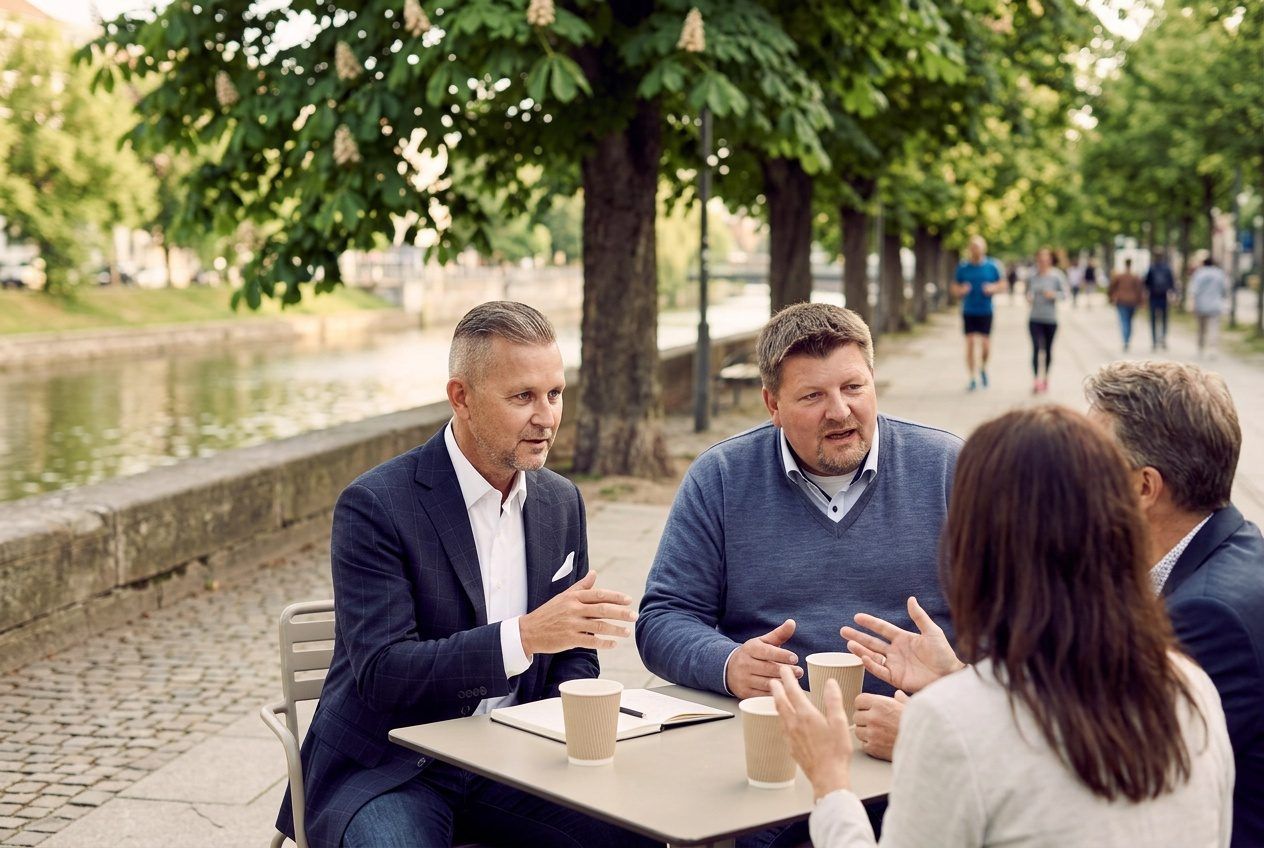 Henri Ehmke und Markus Meyer von City Immobilienmakler vor Ort