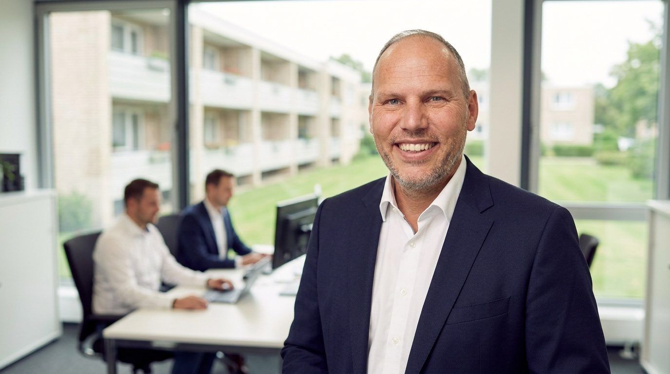 Oliver Martin von City Immobilienmakler vor dem Büro