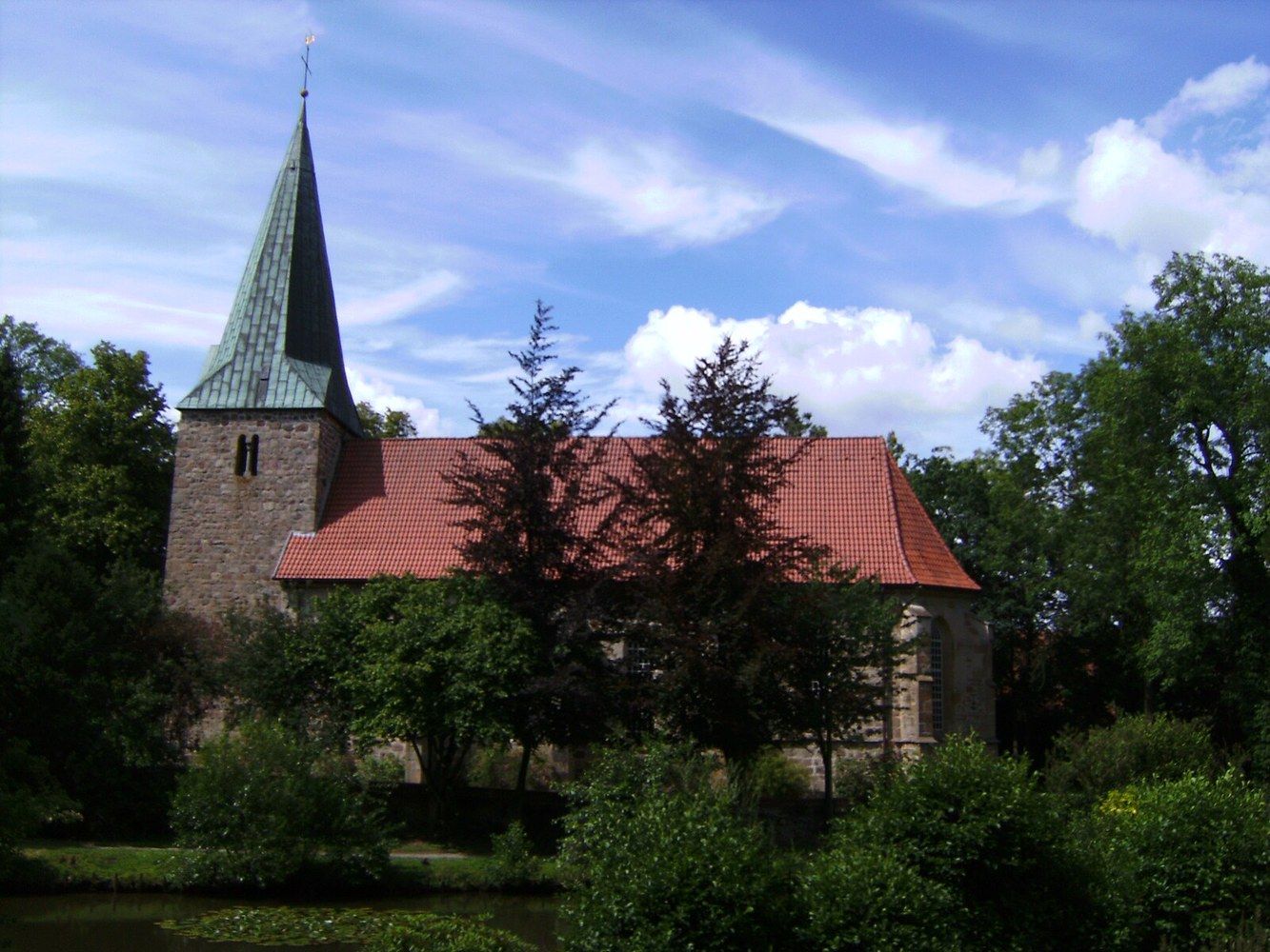 Panoramablick über Bippen – Rathaus und Umgebung