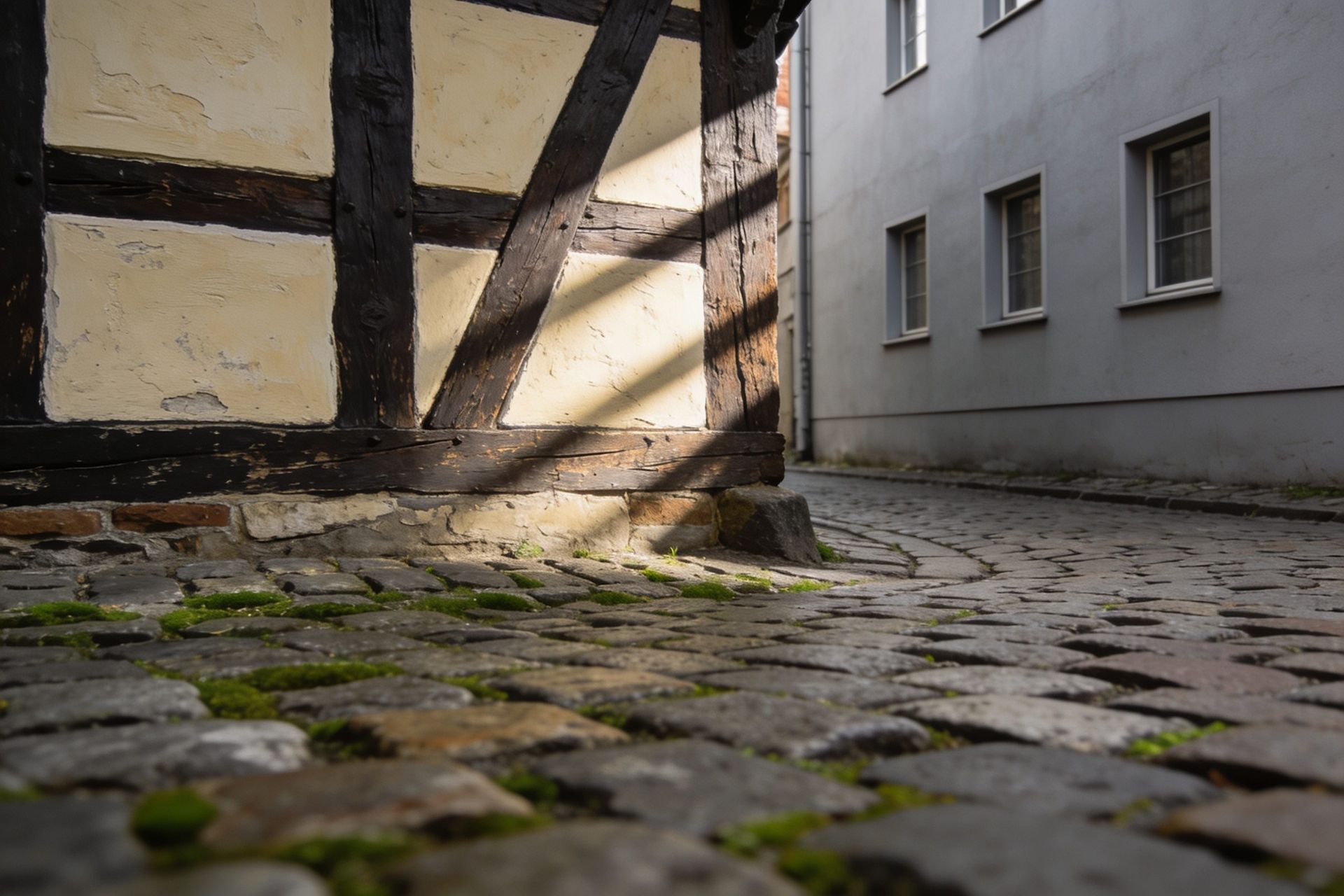 Altstadtgasse mit Fachwerkgiebeln