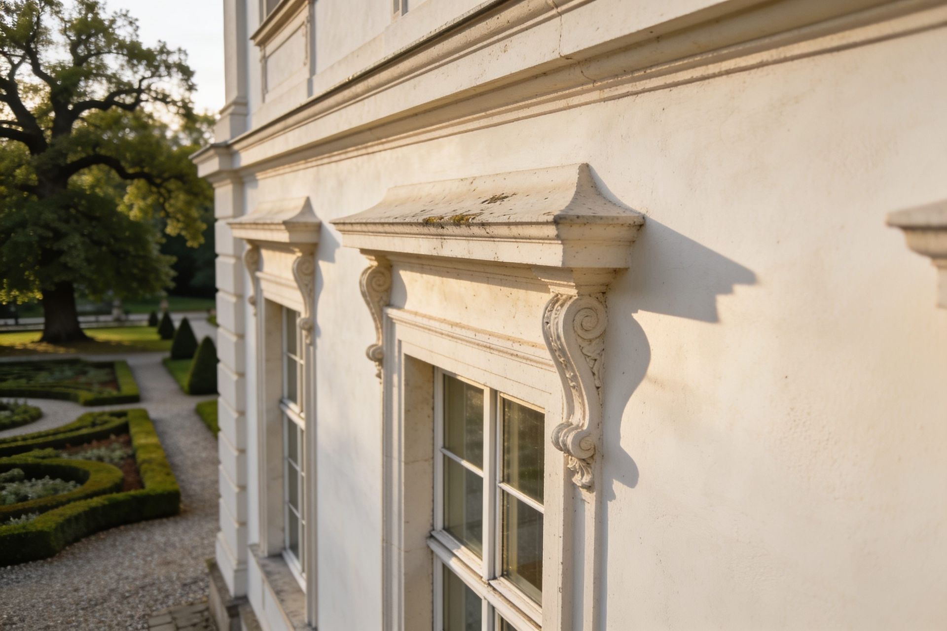Barocke Gartenanlage mit Formschnitt