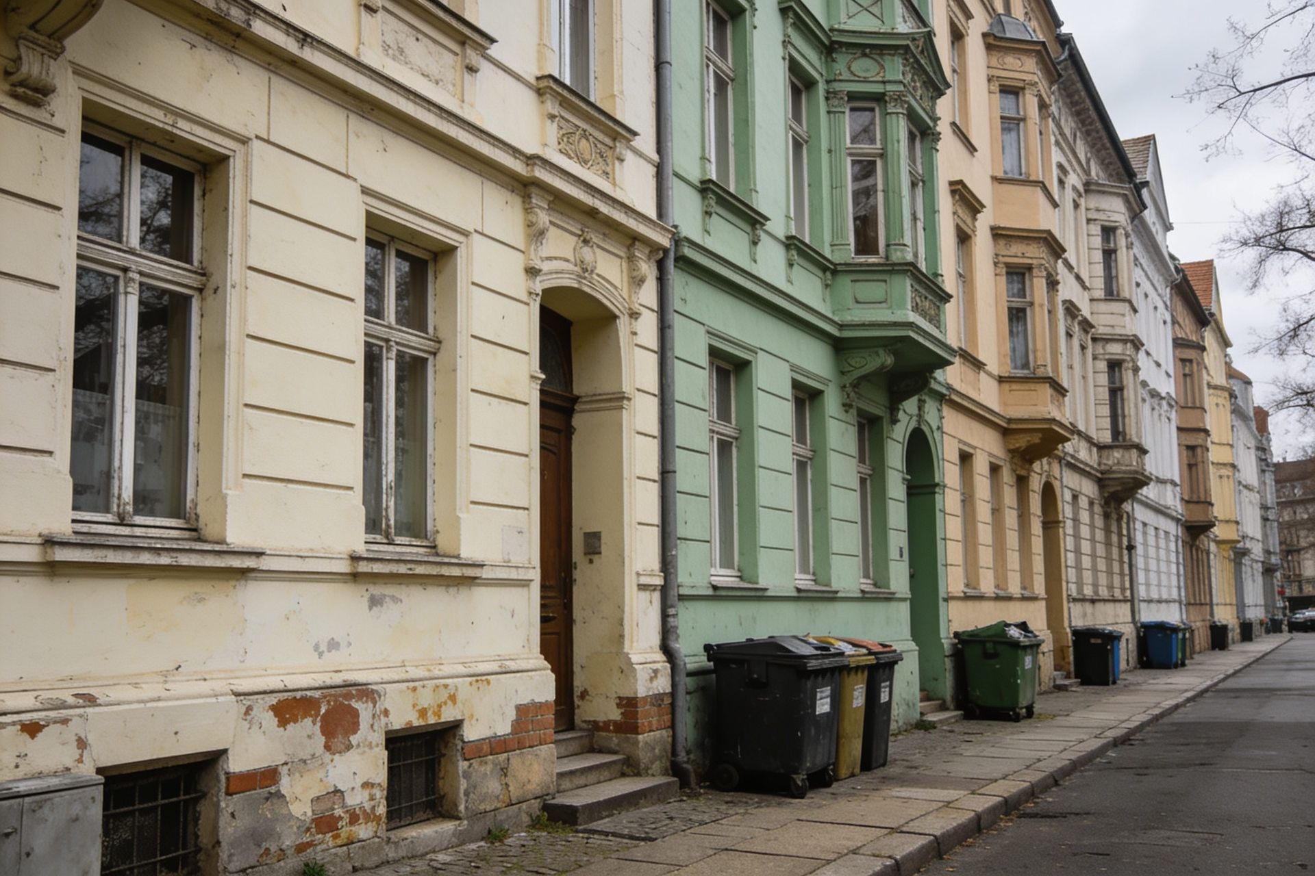 Gründerzeitlicher Straßenzug mit Stuckfassaden