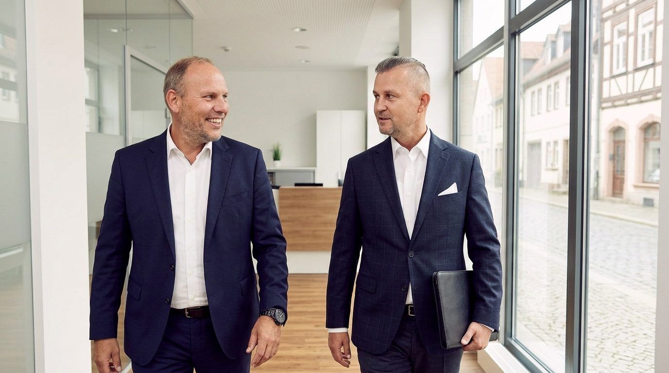 Oliver Martin und Henri Ehmke von City Immobilienmakler gemeinsam unterwegs