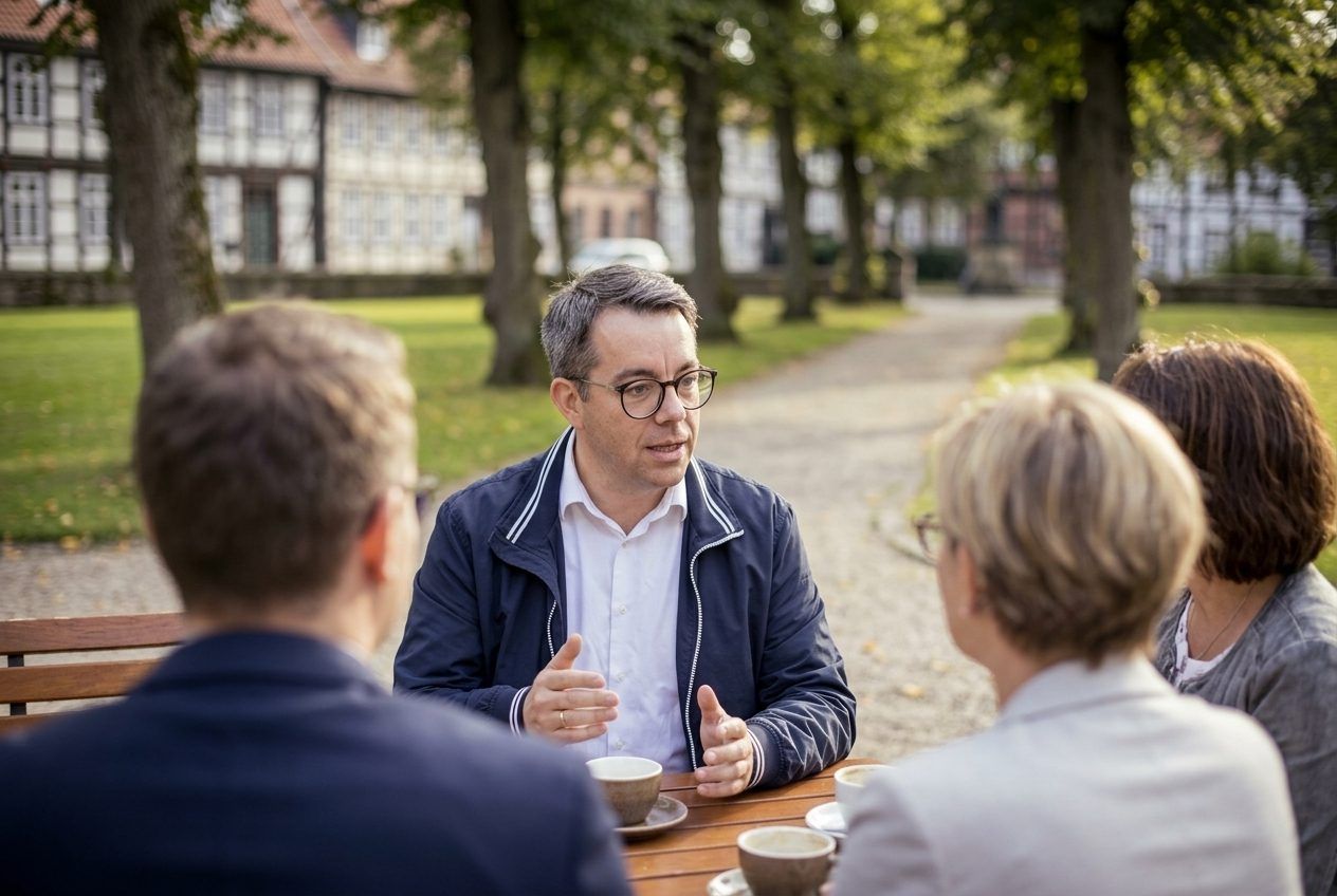 Benjamin Bricke von City Immobilienmakler im Beratungsgespräch