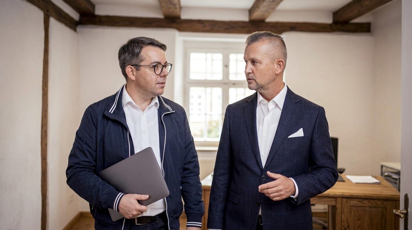 Benjamin Bricke und Henri Ehmke von City Immobilienmakler gemeinsam unterwegs
