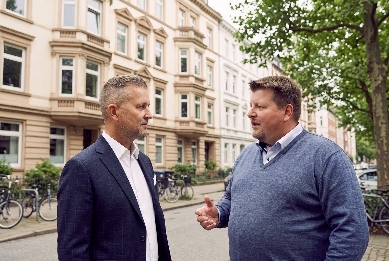 Henri Ehmke und Markus Meyer von City Immobilienmakler im Gespräch