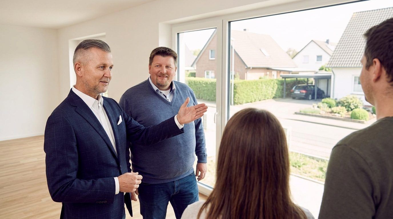 Henri Ehmke und Markus Meyer von City Immobilienmakler vor Ort