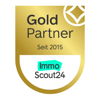 Goldenes Auszeichnungs-Badge Gold Partner seit 2015 von ImmoScout24