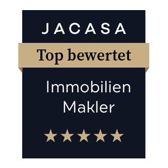 Auszeichnungs-Badge Jacasa Top bewertet mit fünf Sternen