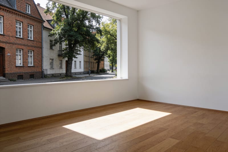 Unterlagen und Grundriss auf dem Beratungstisch