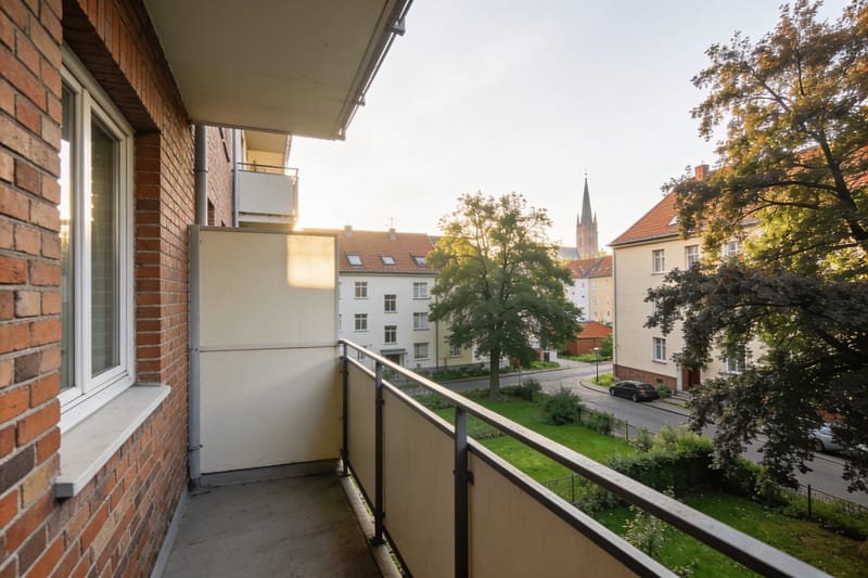 Leere Mietwohnung vor der Übergabe