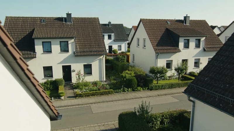 Luftaufnahme eines Wohnquartiers