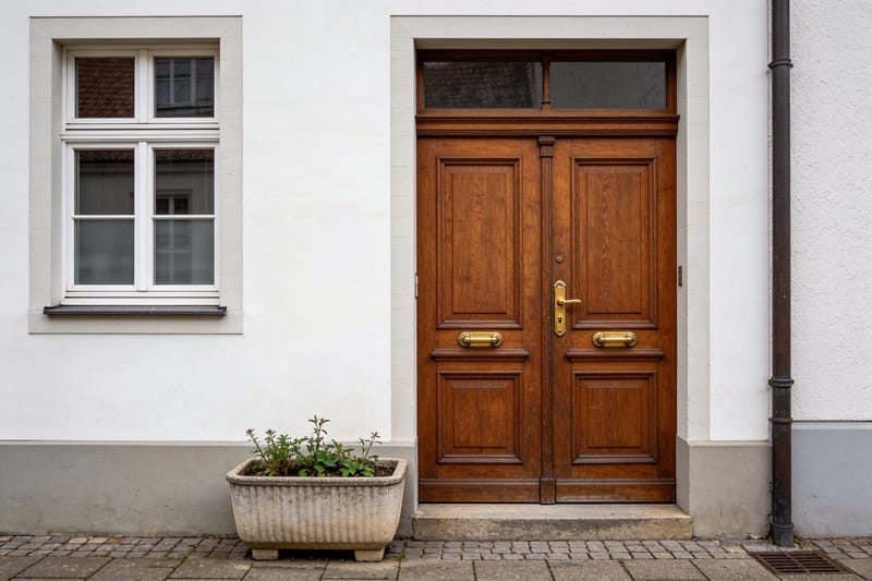 Haustür eines Wohnhauses