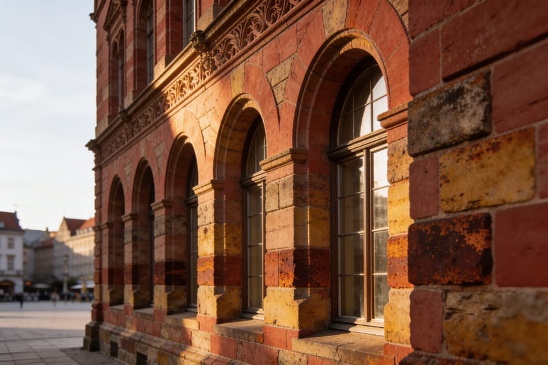 Bürgerhaus mit Rotsandsteinfassade