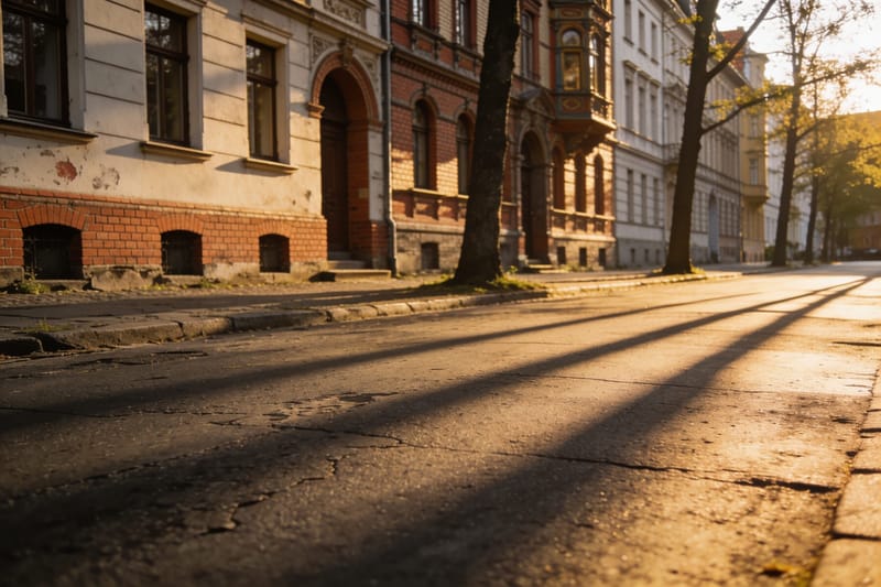 Gründerzeitlicher Straßenzug mit Stuckfassaden in Hannover