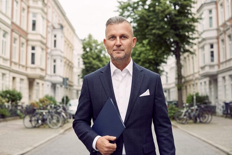 Henri Ehmke von City Immobilienmakler unterwegs im Stadtgebiet