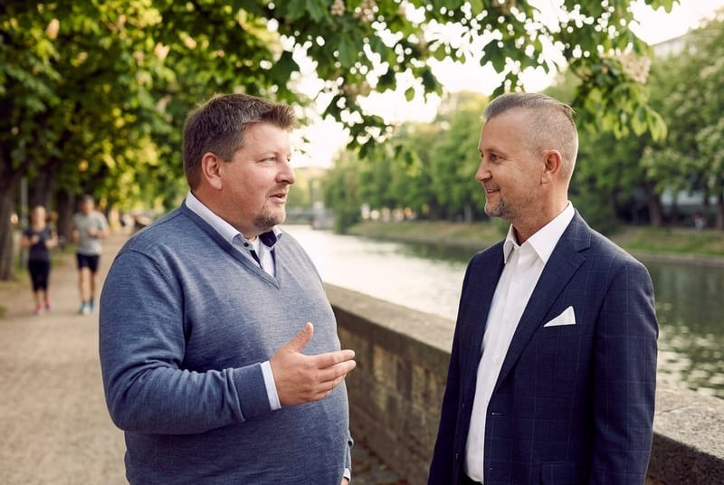 Henri Ehmke und Markus Meyer von City Immobilienmakler im Gespräch