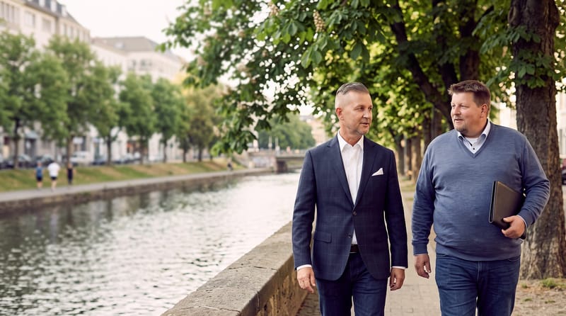 Henri Ehmke und Markus Meyer von City Immobilienmakler gemeinsam unterwegs