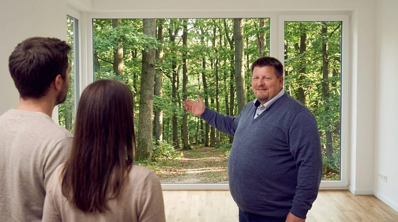 Markus Meyer von City Immobilienmakler bei der Besichtigung